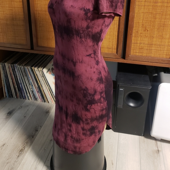 Poetry Brand Magenta Tie Dye T Shirt Dress SZ Med - Picture 4 of 6